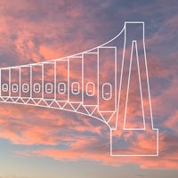 san francisco bay bridge at sunset